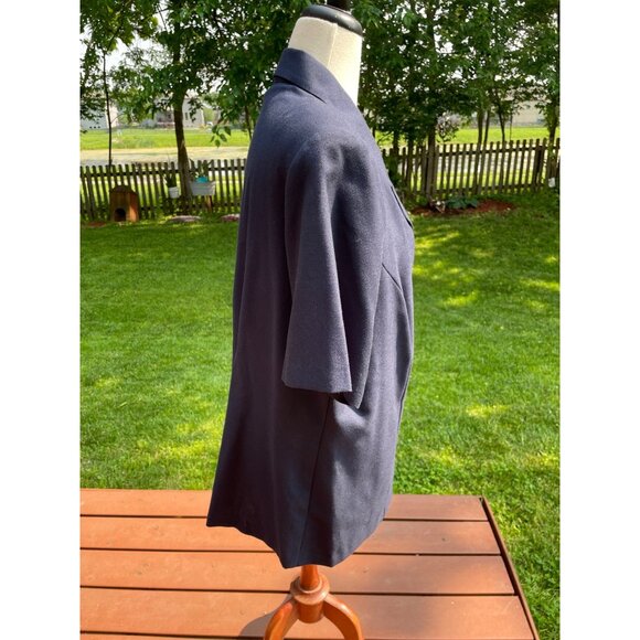 Fashion Bug Plus Size 18/20W Navy Short Sleeve Button-Front Blazer Jacket Polyes - Picture 7 of 8
